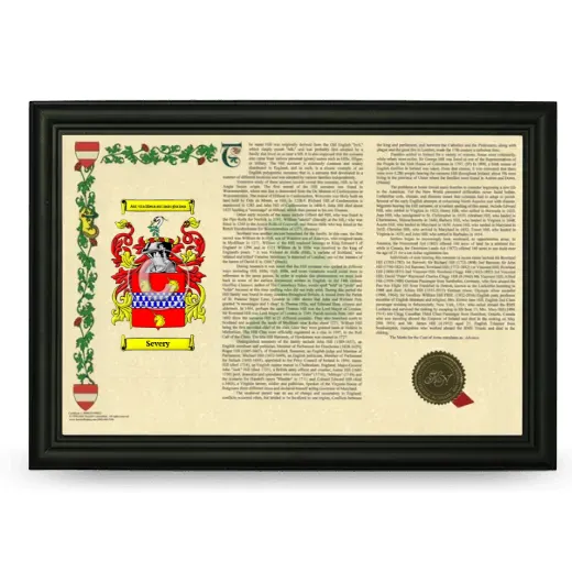Severy Armorial Landscape Framed - Black