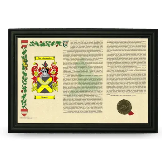 Sewan Armorial Landscape Framed - Black