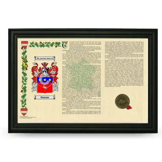 Shampu Armorial Landscape Framed - Black