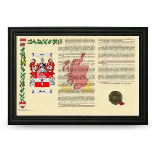Shank Armorial Landscape Framed - Black