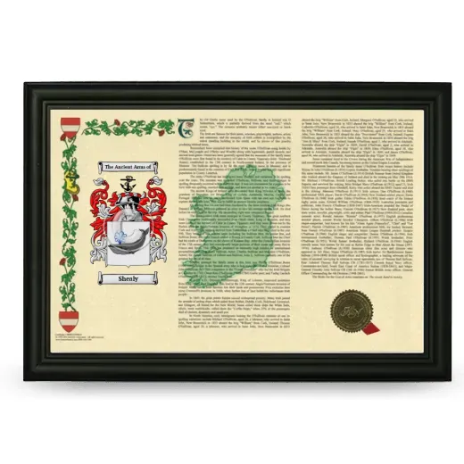 Shealy Armorial Landscape Framed - Black