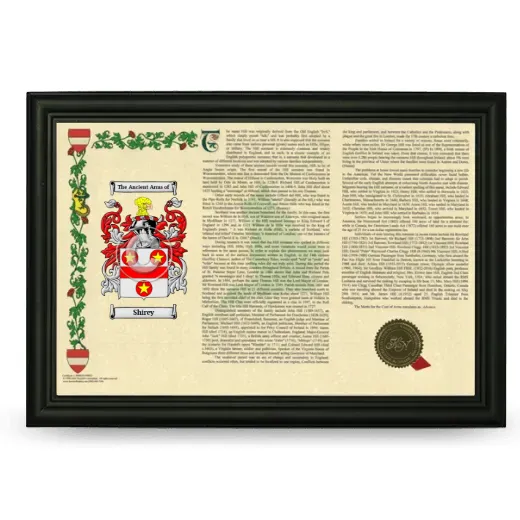 Shirey Armorial Landscape Framed - Black