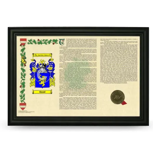 Shmid Armorial Landscape Framed - Black