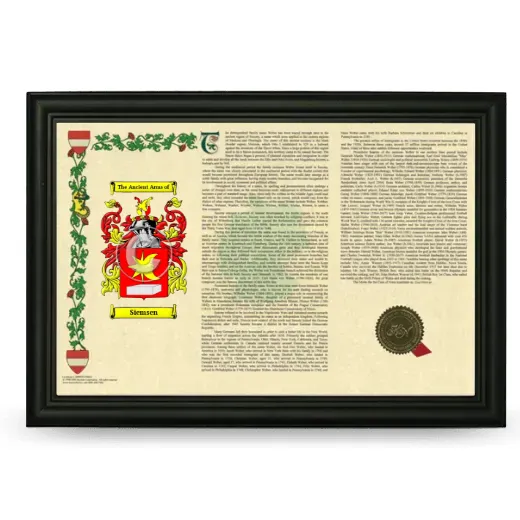 Siemsen Armorial Landscape Framed - Black