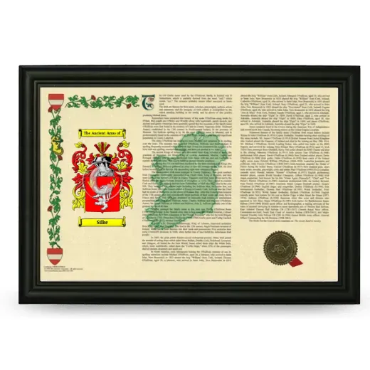Silke Armorial Landscape Framed - Black