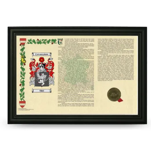 Simi Armorial Landscape Framed - Black
