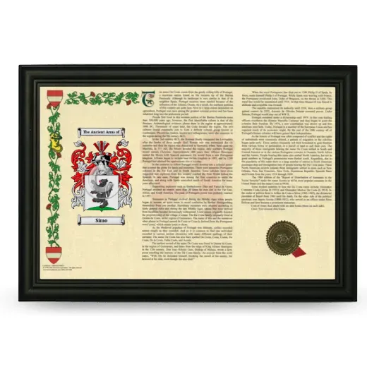 Simo Armorial Landscape Framed - Black