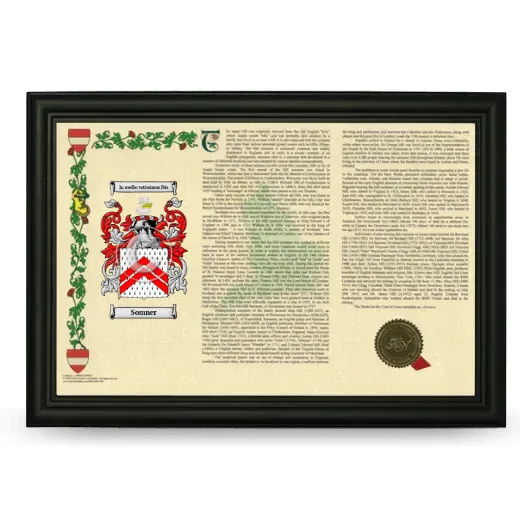 Somner Armorial Landscape Framed - Black