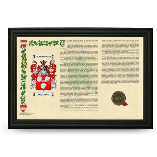 St'germain Armorial Landscape Framed - Black