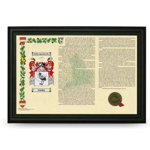 Starkey Armorial Landscape Framed - Black