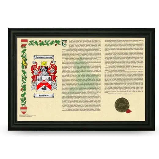 Steadman Armorial Landscape Framed - Black