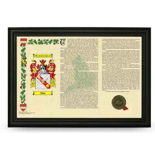 Stine Armorial Landscape Framed - Black