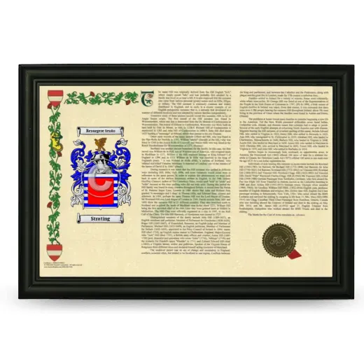 Strating Armorial Landscape Framed - Black