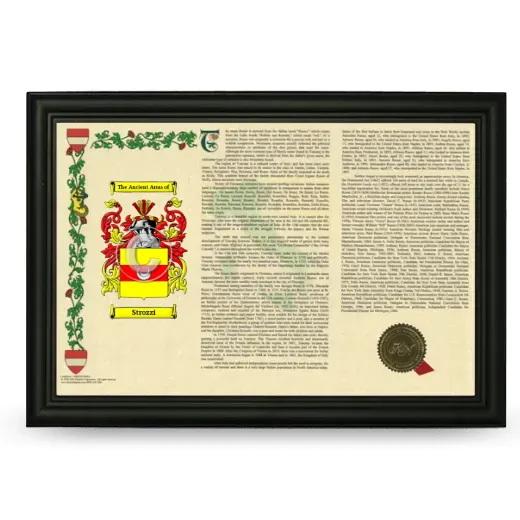 Strozzi Armorial Landscape Framed - Black