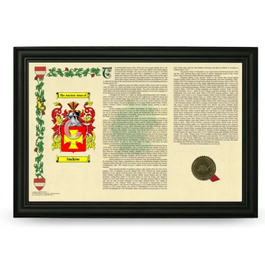Suckow Armorial Landscape Framed - Black