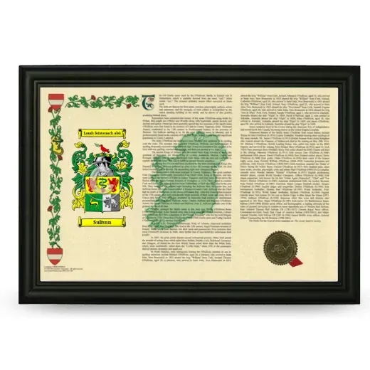 Sulivan Armorial Landscape Framed - Black