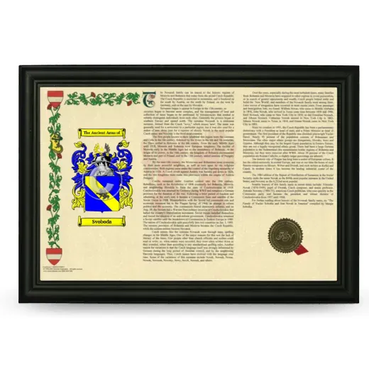 Svoboda Armorial Landscape Framed - Black