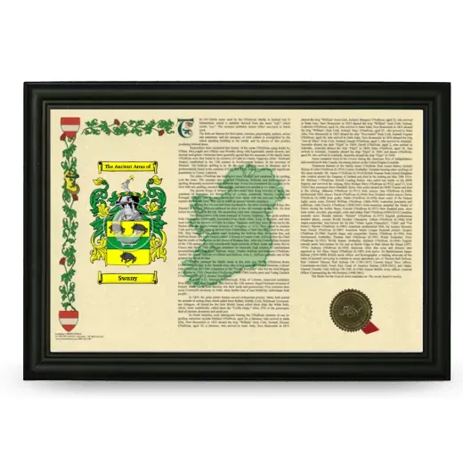 Swany Armorial Landscape Framed - Black