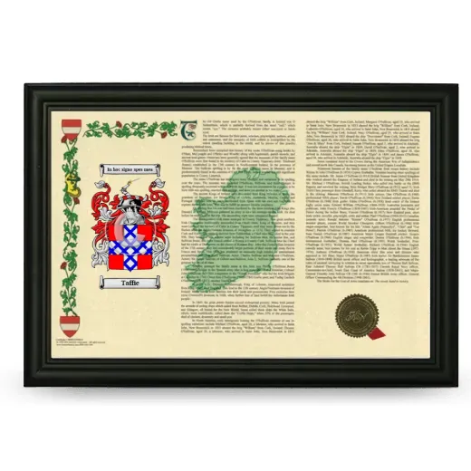 Taffie Armorial Landscape Framed - Black