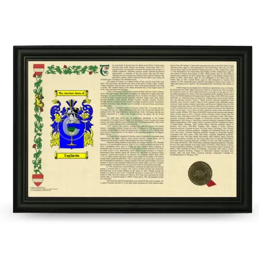 Tagliavia Armorial Landscape Framed - Black