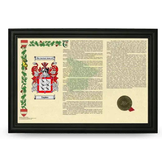 Tapias Armorial Landscape Framed - Black