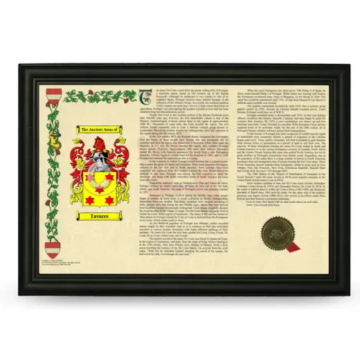 Tavares Armorial Landscape Framed - Black