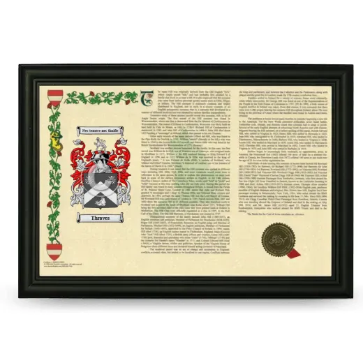 Thraves Armorial Landscape Framed - Black