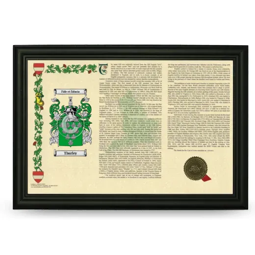 Thurley Armorial Landscape Framed - Black