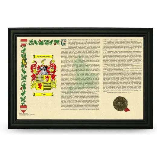 Tine Armorial Landscape Framed - Black