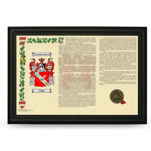 Toma Armorial Landscape Framed - Black