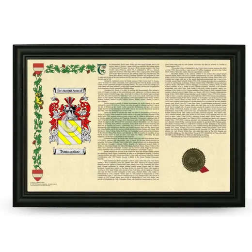 Tommasino Armorial Landscape Framed - Black