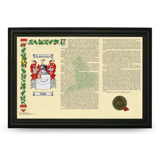 Toppe Armorial Landscape Framed - Black