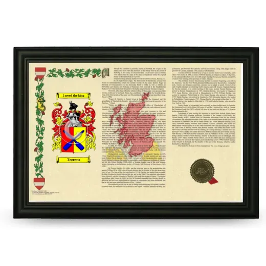 Torrens Armorial Landscape Framed - Black