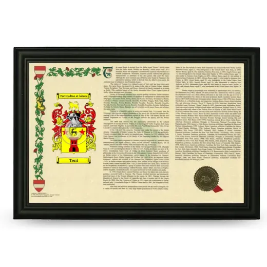 Torri Armorial Landscape Framed - Black
