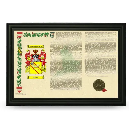 Tracey Armorial Landscape Framed - Black