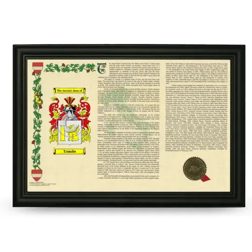 Tramba Armorial Landscape Framed - Black