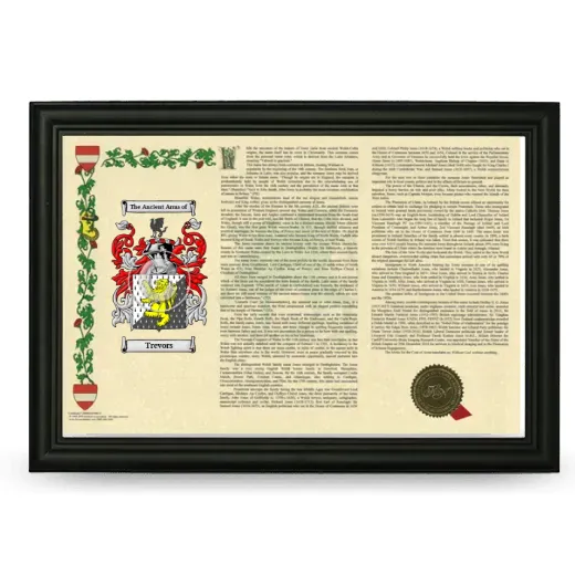Trevors Armorial Landscape Framed - Black
