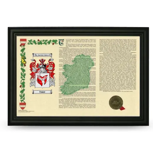 Tuner Armorial Landscape Framed - Black
