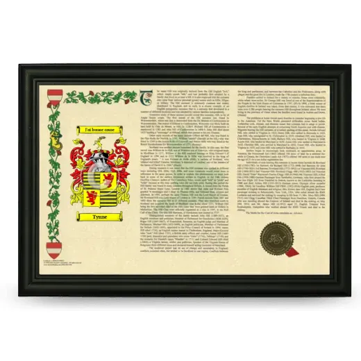 Tynne Armorial Landscape Framed - Black