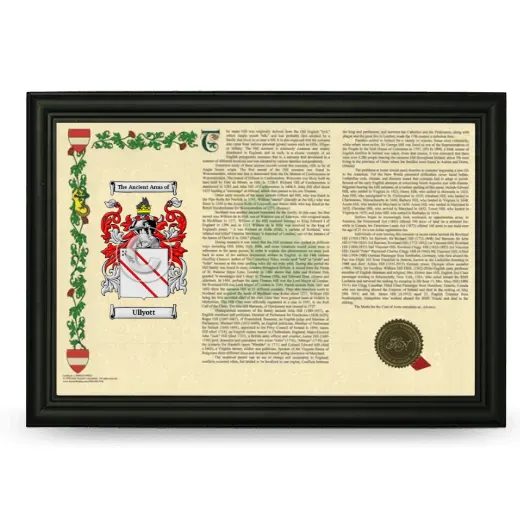 Ullyott Armorial Landscape Framed - Black