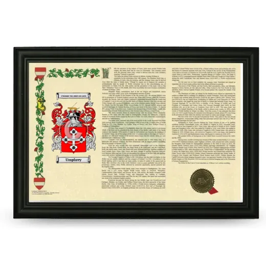 Umphrey Armorial Landscape Framed - Black