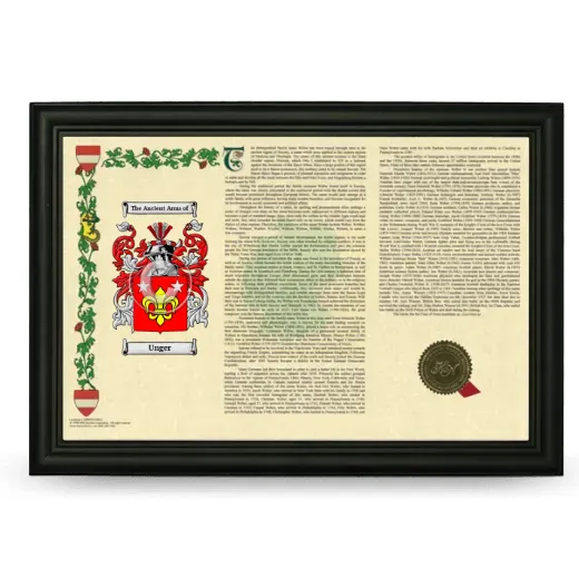Unger Armorial Landscape Framed - Black