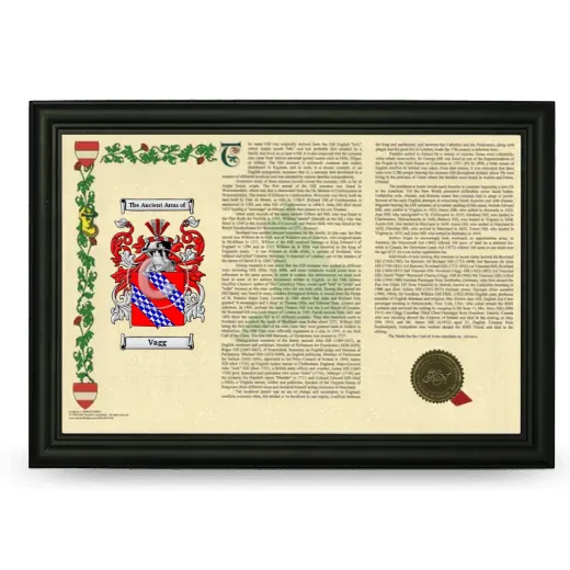 Vagg Armorial Landscape Framed - Black
