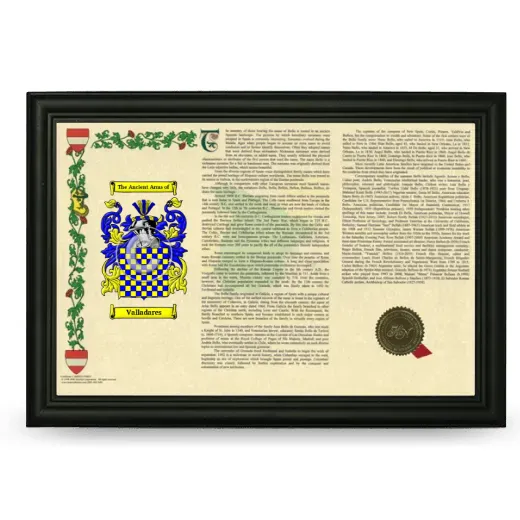 Valladares Armorial Landscape Framed - Black