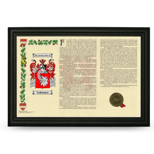Vankampen Armorial Landscape Framed - Black