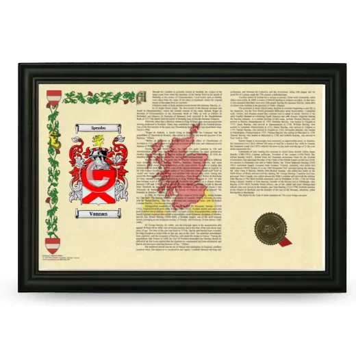 Vannan Armorial Landscape Framed - Black