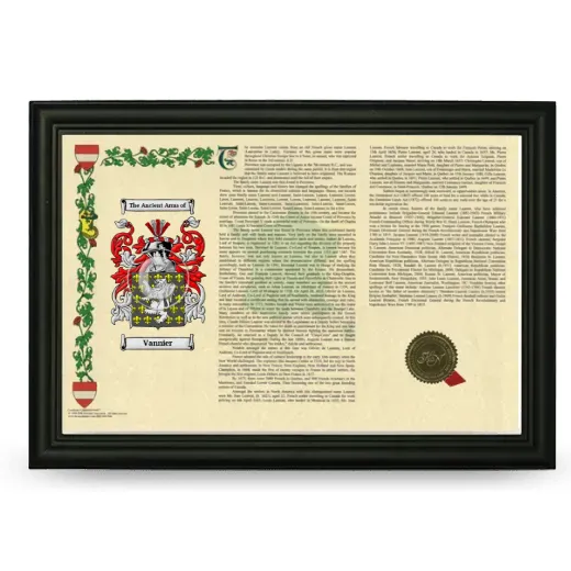 Vannier Armorial Landscape Framed - Black