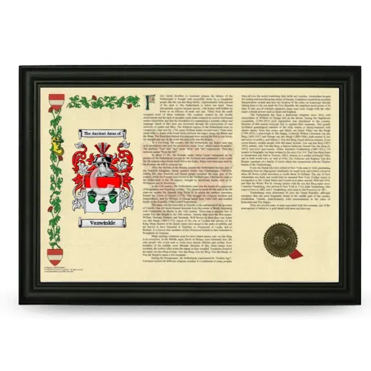 Vanwinkle Armorial Landscape Framed - Black