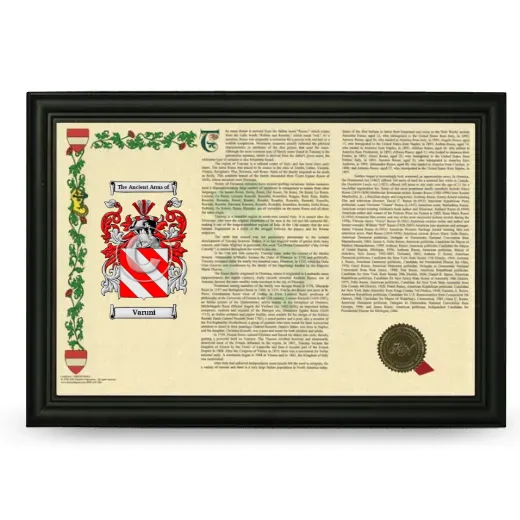 Varuni Armorial Landscape Framed - Black