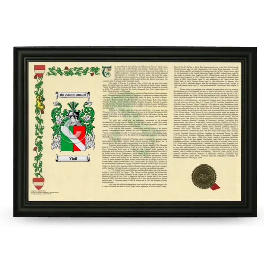Vigil Armorial Landscape Framed - Black
